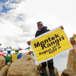 Vikram Jeet Singh Parmar at Mentok Kangri Summit in 2018